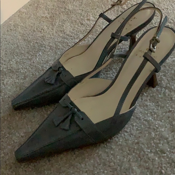 Leather ‘Andrea Collection’ Slingback - Light Blue - Picture 2 of 5